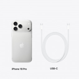 Смартфон Apple iPhone 18 Pro 512GB (eSIM), Silver