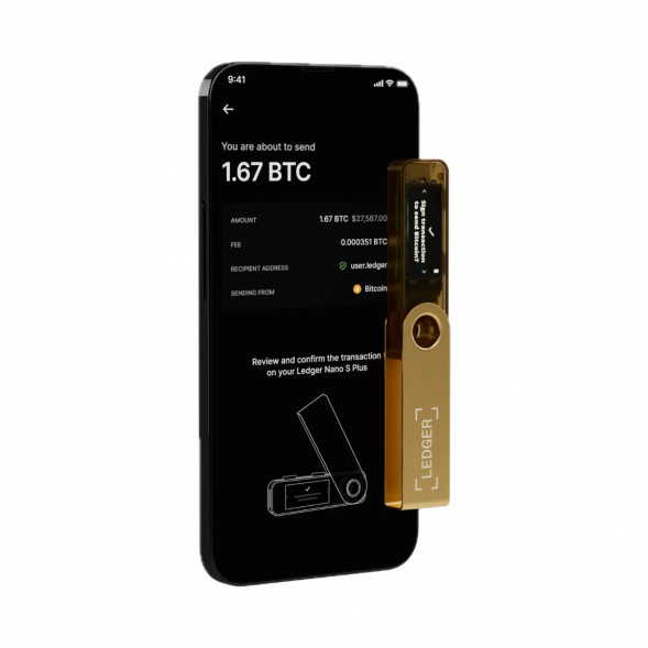 Криптокошелек Ledger Nano S Plus 1 шт., золотой в Уфе