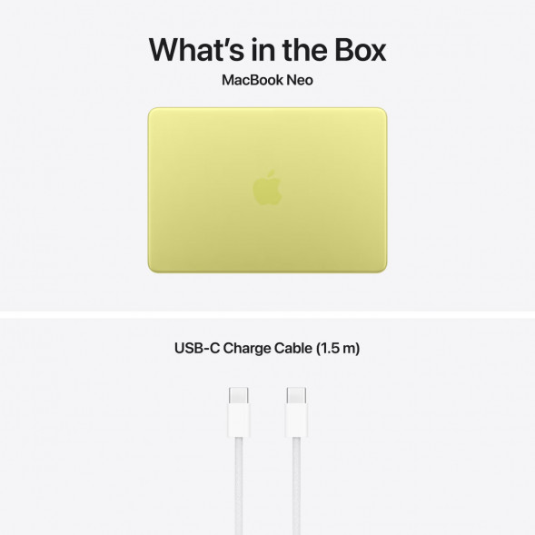 Ноутбук Apple MacBook Neo MHFD4 (A18 Pro 5-Core GPU, 8/256GB), Желтый/Citrus в Уфе