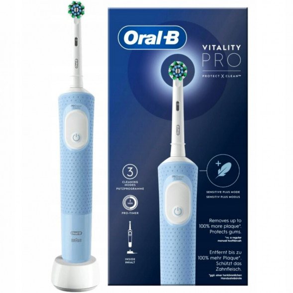 Электрическая зубная щетка Oral-B Vitality Pro D103, голубой в Уфе