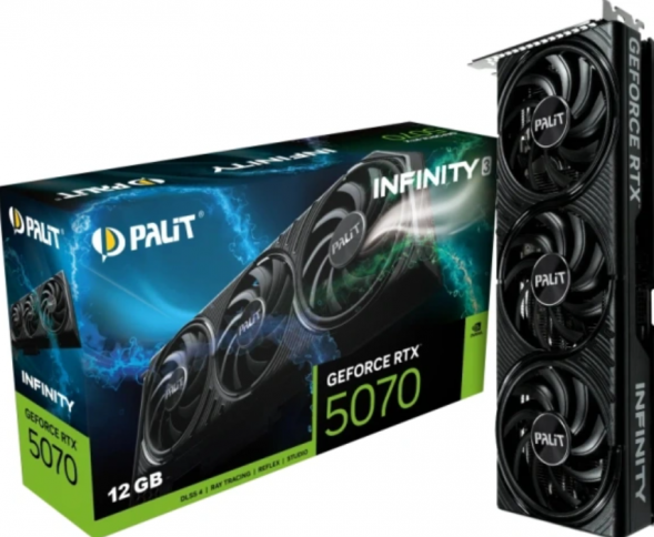 Видеокарта Palit GeForce RTX 5070 Infinity 3 OC [NE75070S19K9-GB2050S] в Уфе